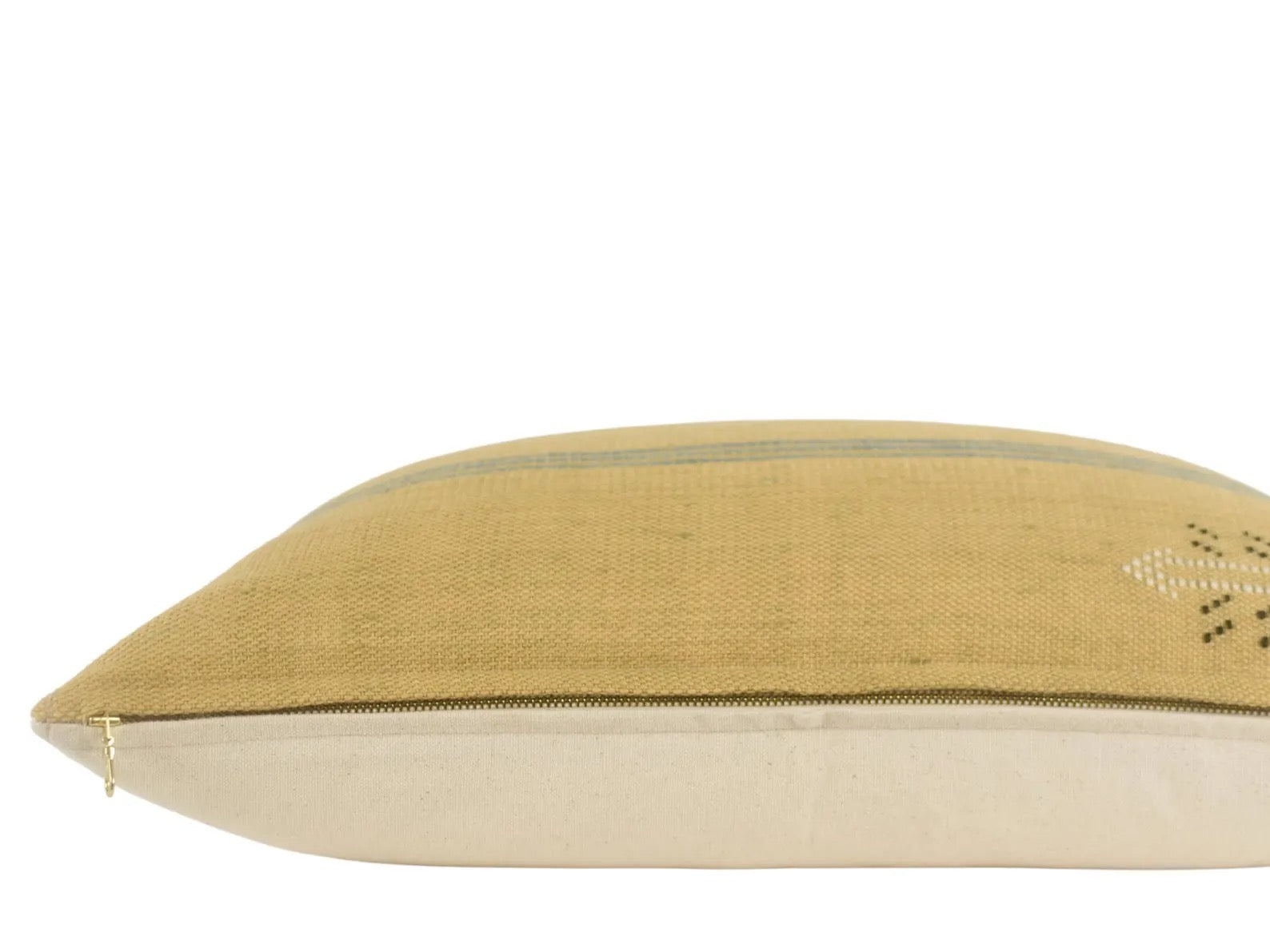 Hand Woven Wool Pillow: Brown Striped Vintage Throw Pillow